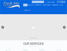 Tablet Screenshot of freshaireductcleaning.com